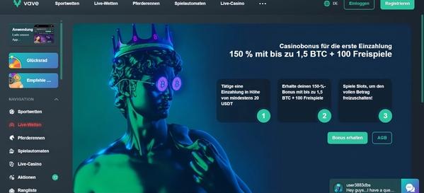 Vave desktop screenshot 1